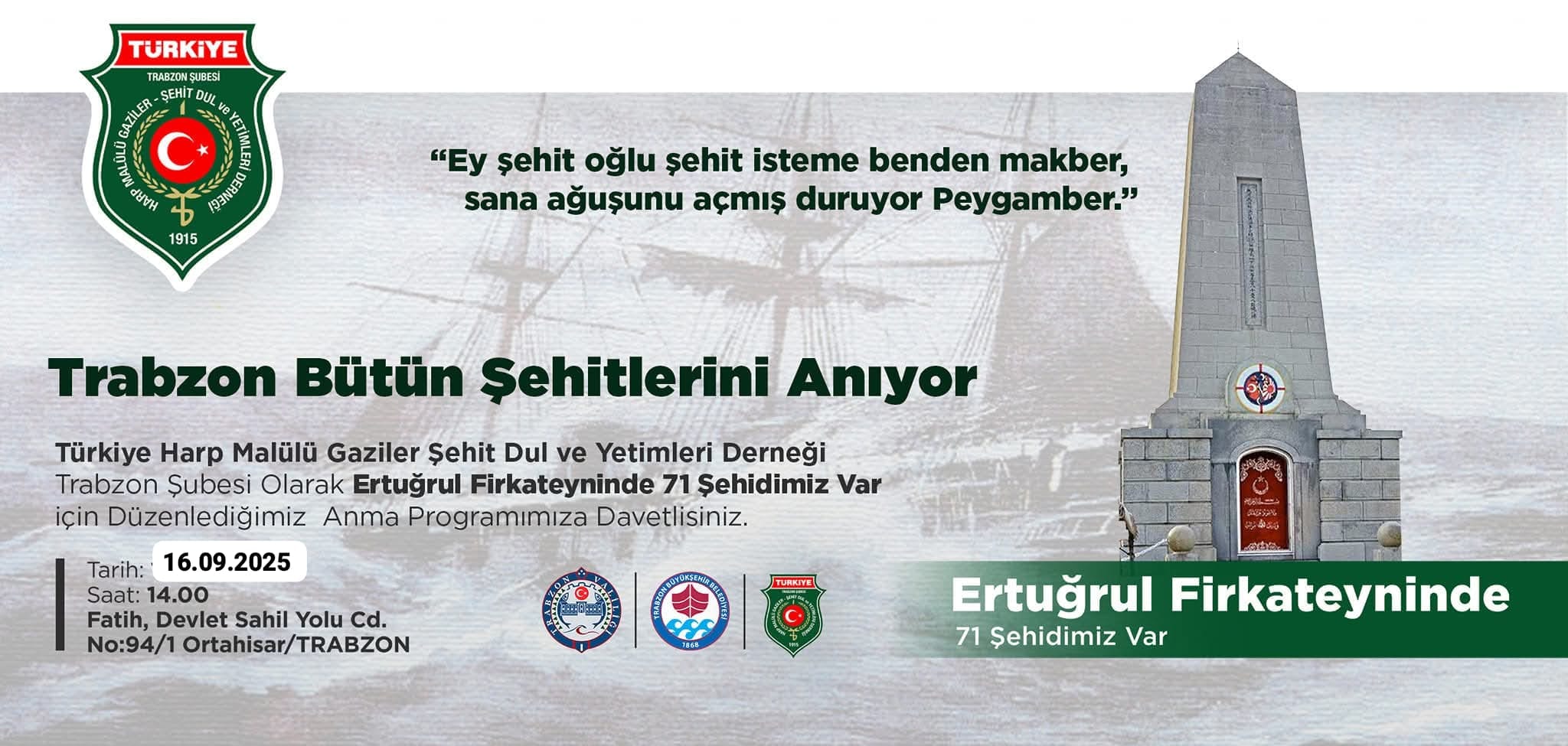 Trabzon Şehitleri Anıtı Açılıyor