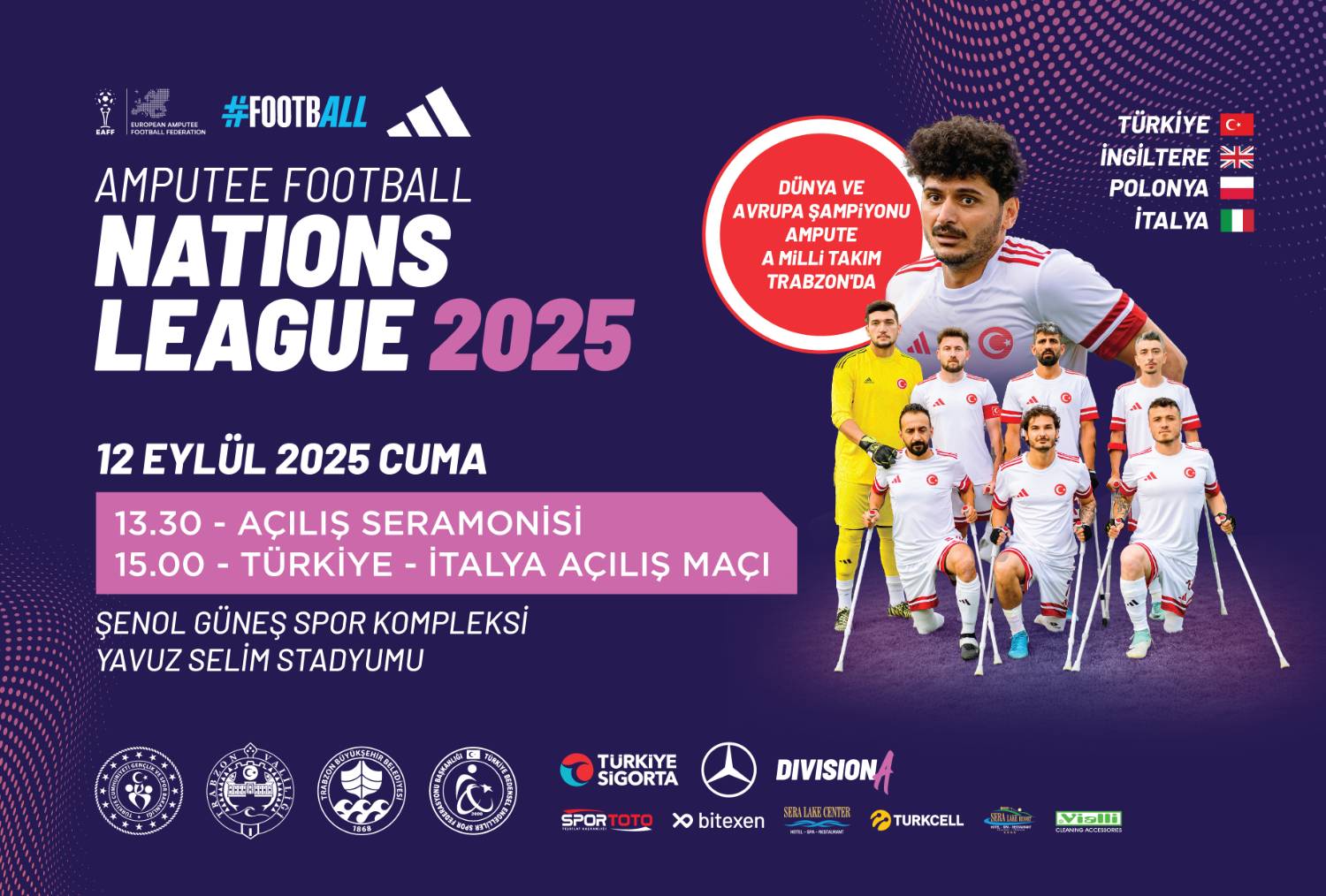 Trabzon’da Ampute Uluslar Ligi Şampiyonası Start Alıyor