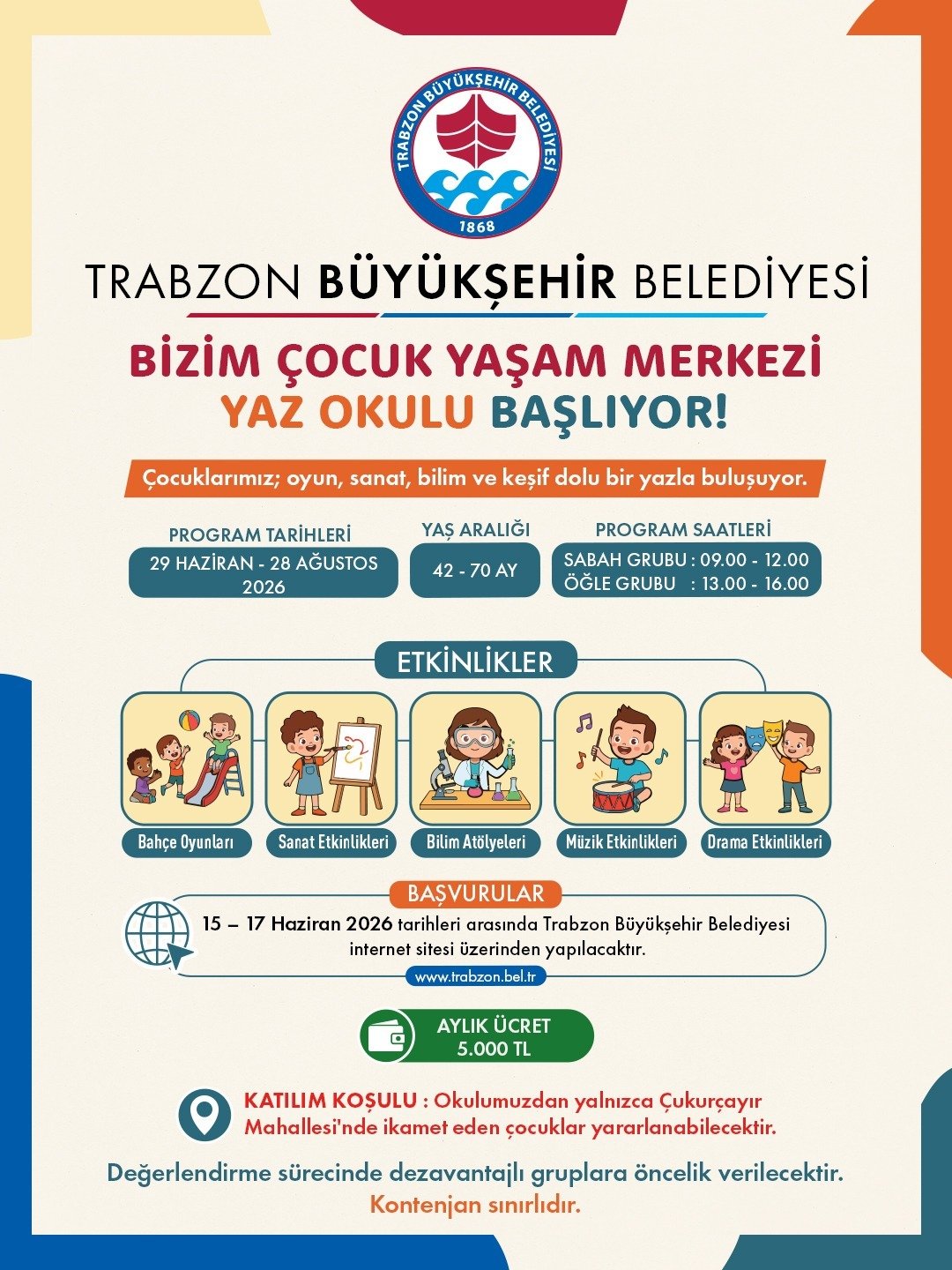 BİZİM ÇOCUK YAŞAM MERKEZİ İÇİN BAŞVURULAR BAŞLADI