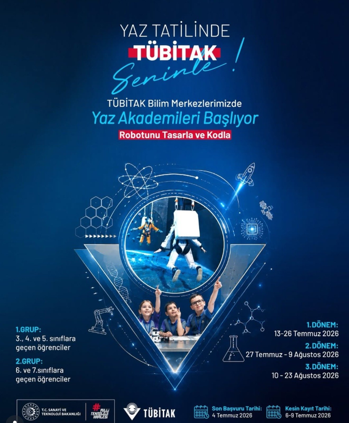 TÜBİTAK BİLİM MERKEZLERİ YAZ AKADEMİSİ TRABZON’DA BAŞLIYOR