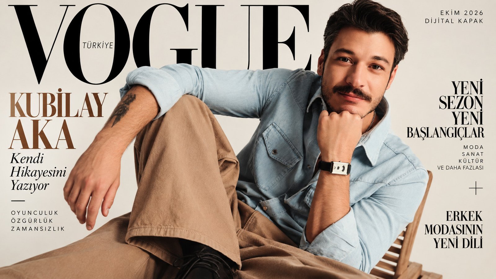 KUBİLAY AKA  VOGUE TÜRKİYE’NİN EKİM 2026  DİJİTAL KAPAĞINDA ÖZEL POZLAR